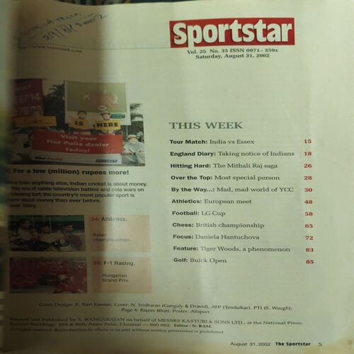 Document_86 Sportstar ( 31st August 2002 ) ( No Poster Inside )