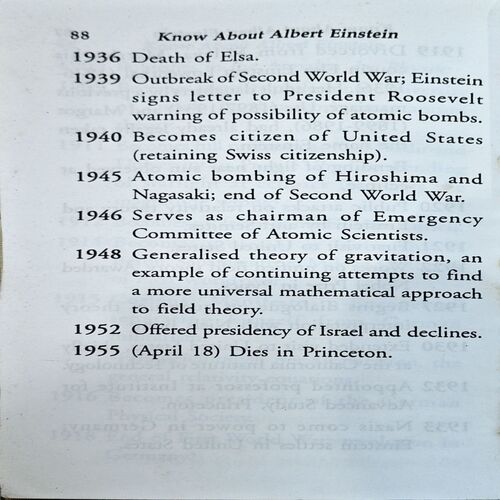 Know About Albert Einstein (pages 88)