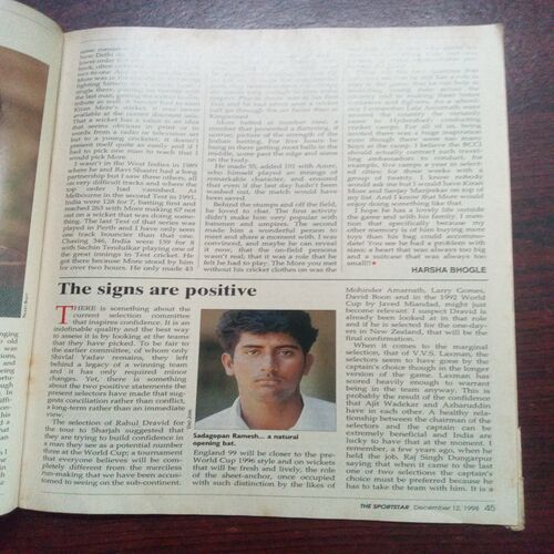 The Sportstar ( December 1998 ) The Sportstar ( December 1998 )