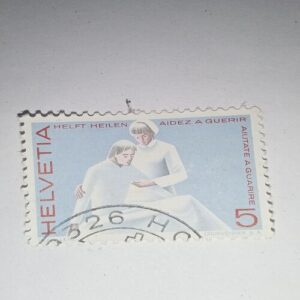 HELVETIA 5 POSTAGE STAMP HELVETIA 5 POSTAGE STAMP