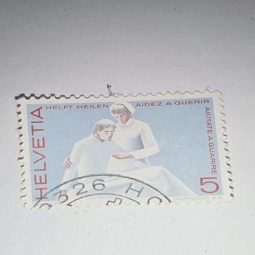 HELVETIA 5 POSTAGE STAMP HELVETIA 5 POSTAGE STAMP