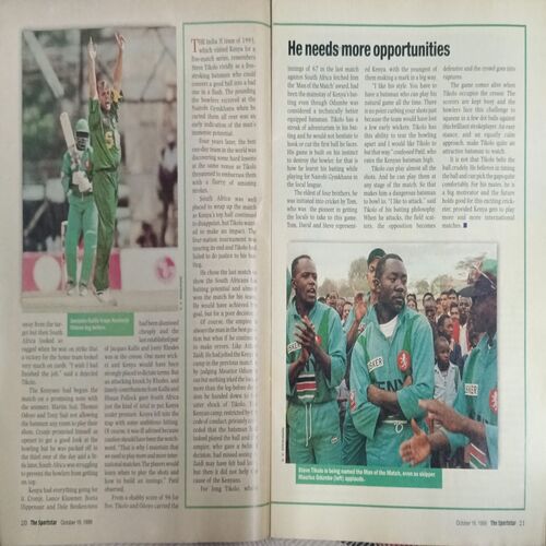Sportstar (September 16, 1999) with poster.