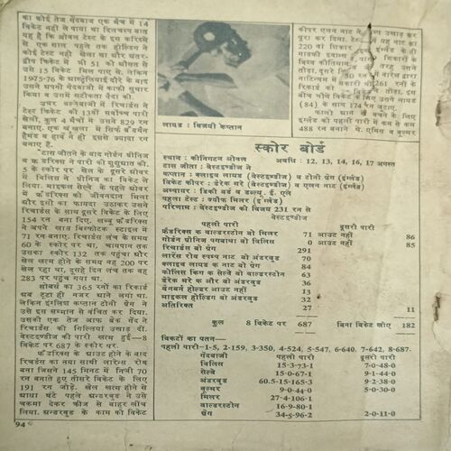 Cricket Star (December 1981) front cover and back cover missing.. Cricket Star (December 1981) front cover and back cover missing..