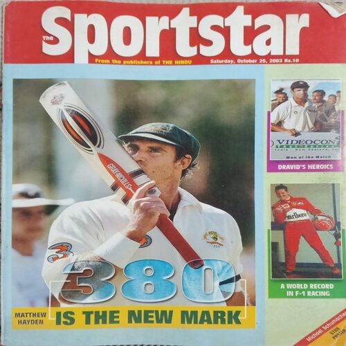 Sportstar (October 25, 2003) with poster.