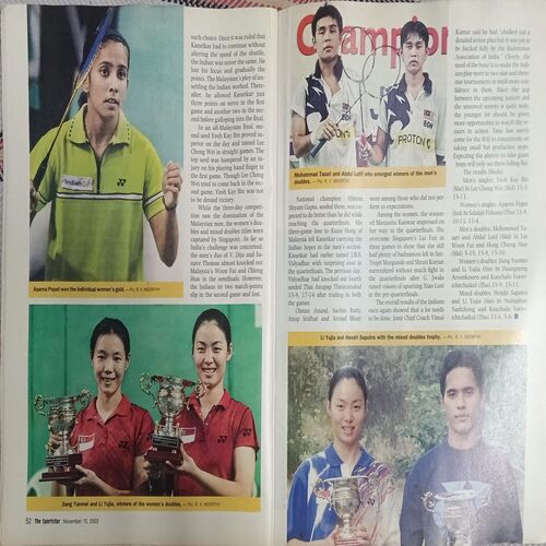 Sportstar (November 15, 2003) with poster. Sportstar (November 15, 2003) with poster.