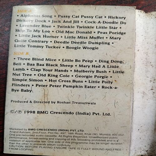 Document 2_3 AUDIO CASSETTES ; NURSERY RHYMEE