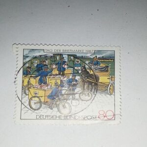 USED - DEUTSCHE BUNDESPOST 80 POSTAGE STAMP USED - DEUTSCHE BUNDESPOST 80 POSTAGE STAMP