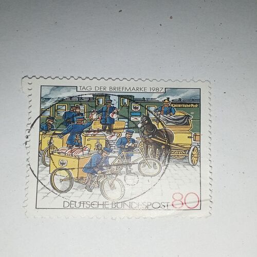 USED - DEUTSCHE BUNDESPOST 80 POSTAGE STAMP USED - DEUTSCHE BUNDESPOST 80 POSTAGE STAMP