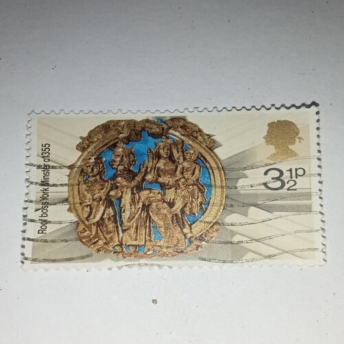 MNH - ROOF BOSS YORK MINSTER 3 1/2P POSTAGE STAMP MNH - ROOF BOSS YORK MINSTER 3 1/2P POSTAGE STAMP MNH - ROOF BOSS YORK MINSTER 3 1/2P POSTAGE STAMP