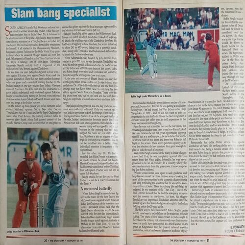 Sportstar (February 22, 1997) with poster. Sportstar (February 22, 1997) with poster.