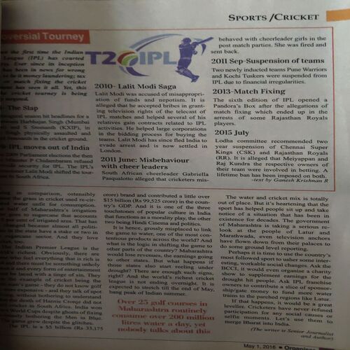 Organiser ( 1st May 2016 )