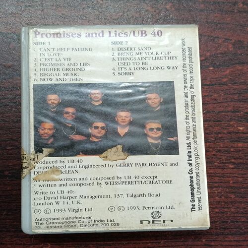 AUDIO CASSETTES ; PROMISES AND LISE UB40 AUDIO CASSETTES ; PROMISES AND LISE UB40