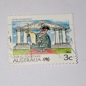 USED - AUSTRALIA 3C POSTAGE STAMP USED - AUSTRALIA 3C POSTAGE STAMP