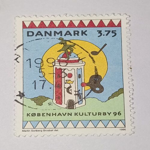 USED - DANMARK 3.75 POSTAGE STAMP USED - DANMARK 3.75 POSTAGE STAMP