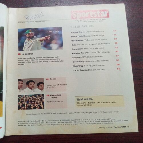 The Sportstar ( January 2006 ) The Sportstar ( January 2006 )