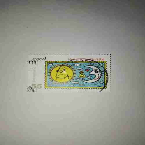 HERZLICHE GRUBE 55 POSTAGE STAMP HERZLICHE GRUBE 55 POSTAGE STAMP