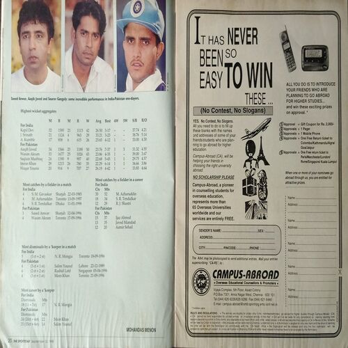 Sportstar (September 12, 1998) with poster.