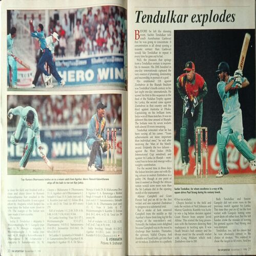 Sportstar (November 21, 1998) with poster. Sportstar (November 21, 1998) with poster.