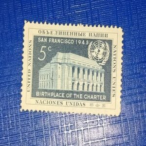 UNITED NATIONS POSTAGE 5CENTS