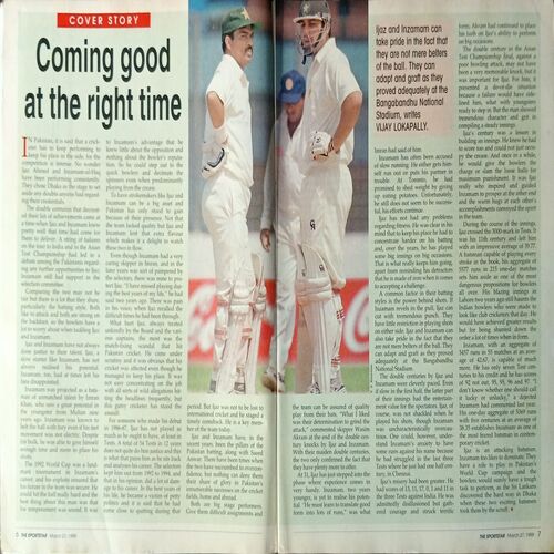 Sportstar (March 27, 1999) with poster. Sportstar (March 27, 1999) with poster.