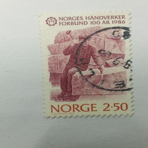 USED - NORGE 2.50 POSTAGE STAMP USED - NORGE 2.50 POSTAGE STAMP
