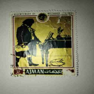 AJMAN 2RIYALS POSTAGE , BICENTENARY OF BEETHOVEN 1770- 1970 STAMP AJMAN 2RIYALS POSTAGE , BICENTENARY OF BEETHOVEN 1770- 1970 STAMP