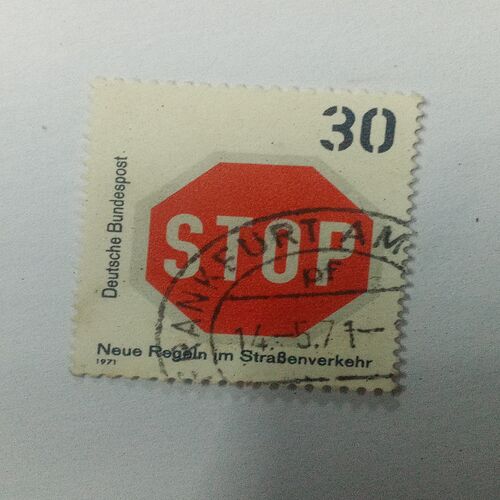 USED - DEUTSCHE BUNDESPOST 30 POSTAGE STAMP USED - DEUTSCHE BUNDESPOST 30 POSTAGE STAMP