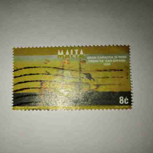 GRAN CARACCA DI RODI ORDNI TA' SAN GWANN 1530 8C POSTAGE STAMP