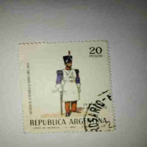 REPUBLICA ARGENTINA 20PESOS POSTAGE 1856 STAMP
