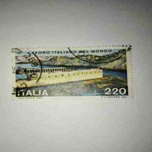 ITALIA 220 POSTAGE , LAVORO ITALIANO MONDO 1990 STAMP ITALIA 220 POSTAGE , LAVORO ITALIANO MONDO 1990 STAMP
