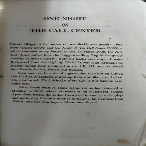 Document 3_74 One Night @ The Call center (No. of pages = 253 ) (by = Chetan Bhagat )
