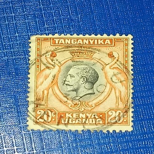 USED - TANGANYIKA 20D POSTAGE STAMP USED - TANGANYIKA 20D POSTAGE STAMP