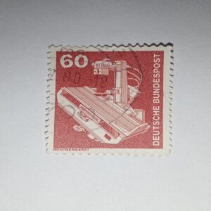 USED - DEUTSCHE BUNDESPOST 60 POSTAGE STAMP USED - DEUTSCHE BUNDESPOST 60 POSTAGE STAMP