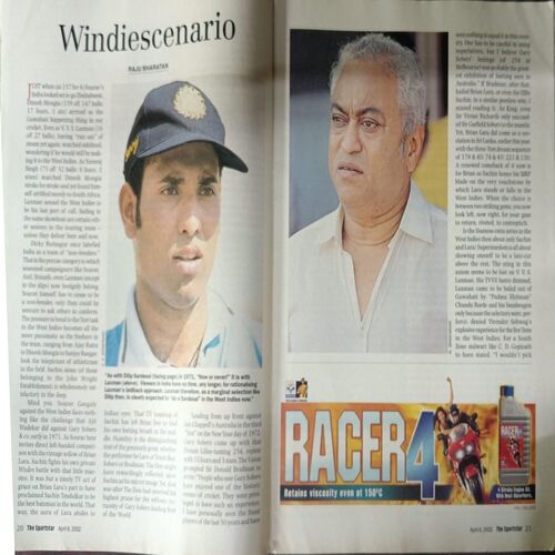 Sportstar (April 6, 2002) with poster. Sportstar (April 6, 2002) with poster.