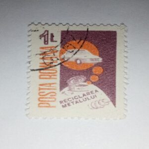 USED - POSTA ROMANA 1L POSTAGE STAMP USED - POSTA ROMANA 1L POSTAGE STAMP