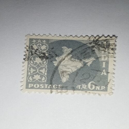 USED - INDIA 6N.P. POSTAGE STAMP