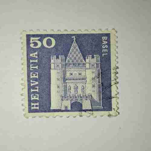 HELVETIA 50P POSTAGE STAMP HELVETIA 50P POSTAGE STAMP