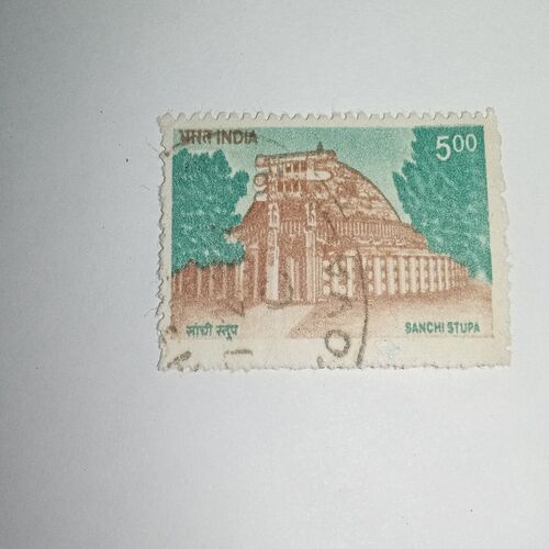 USED - INDIA 500 POSTAGE STAMP USED - INDIA 500 POSTAGE STAMP