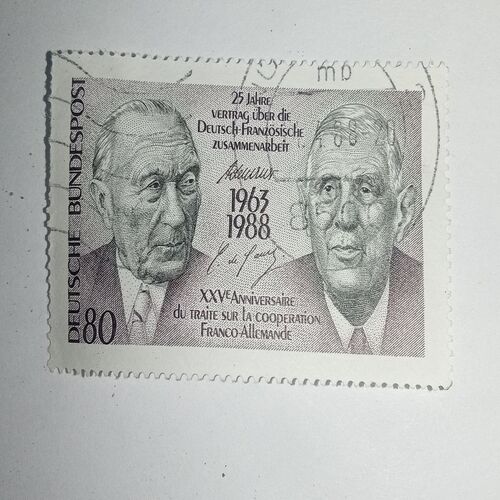 USED - DEUTSCHE BUNDESPOST 80 POSTAGE STAMP USED - DEUTSCHE BUNDESPOST 80 POSTAGE STAMP