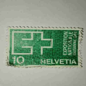 HELVETIA 10P POSTAGE STAMP HELVETIA 10P POSTAGE STAMP