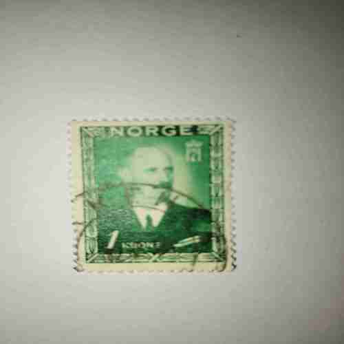 norge 1 krone postage stamp norge 1 krone postage stamp