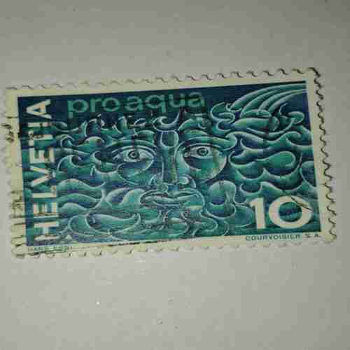 HELVETIA 10P POSTAGE STAMP HELVETIA 10P POSTAGE STAMP