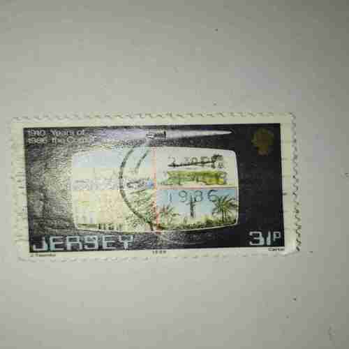 JERSEY 3P POSTAGE STAMP 1986 JERSEY 3P POSTAGE STAMP 1986