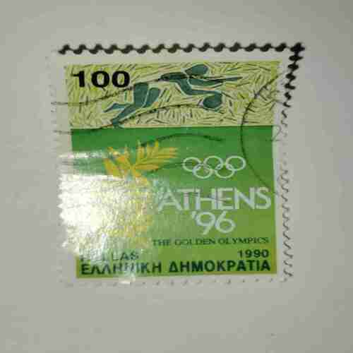 HELLAS 100 POSTAGE , ATHENS'96 1990 STAMP HELLAS 100 POSTAGE , ATHENS'96 1990 STAMP