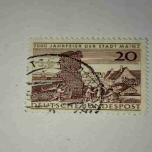 DEUTSCHE BUNDESPOST 20 POSTAGE STAMP DEUTSCHE BUNDESPOST 20 POSTAGE STAMP