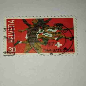 HELVETIA 30P POSTAGE STAMP HELVETIA 30P POSTAGE STAMP