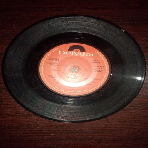 VINYL RECORDS (small) Hindi film : DOSTANA , 45 R.P.M , 1980 VINYL RECORDS (small) Hindi film : DOSTANA , 45 R.P.M , 1980
