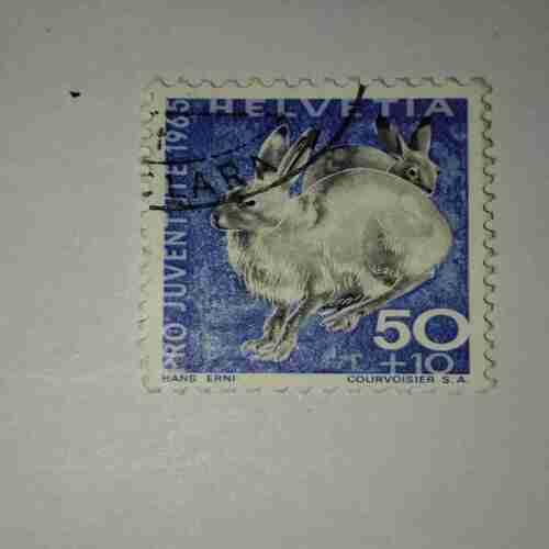 HELVETIA 50P POSTAGE STAMP HELVETIA 50P POSTAGE STAMP