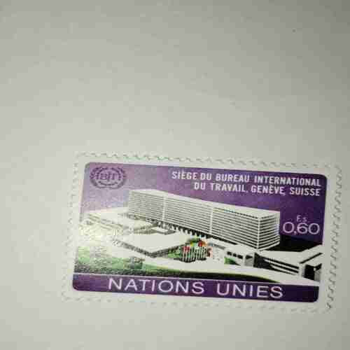 NATIONS UNIES 0,60 POSTAGE STAMP NATIONS UNIES 0,60 POSTAGE STAMP