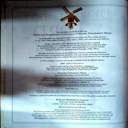Illustrated Oxford Dictionary (pages 800)
